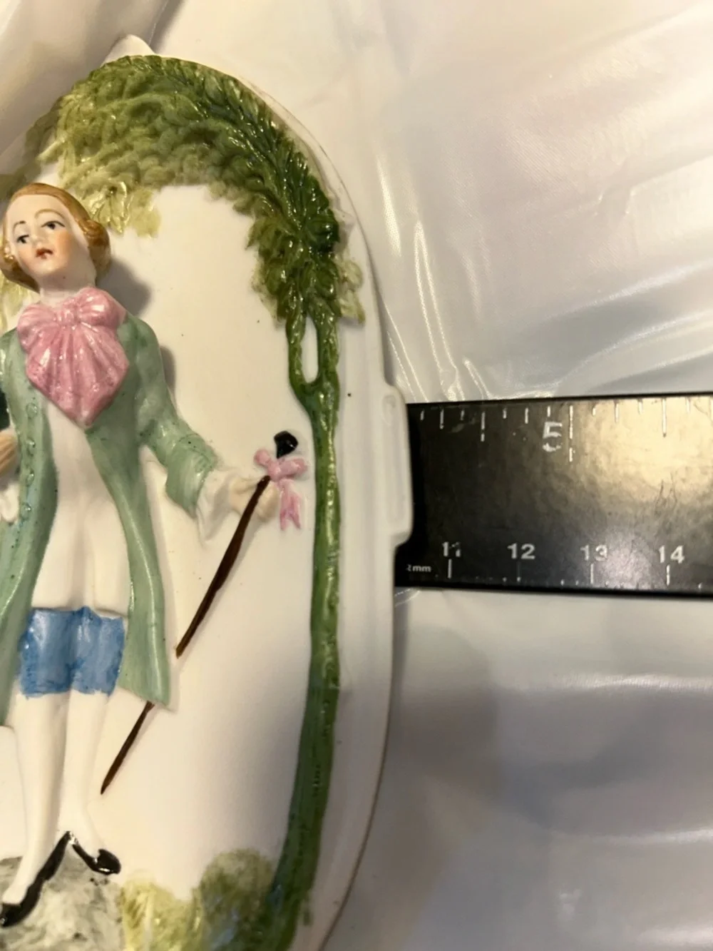 Ardico Porcelian Victorian Lady and Gentleman Wall plaques